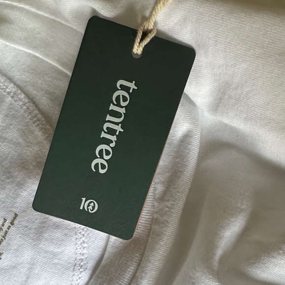 tentree White Short Sleeve Tee with Green and Purple Logo - Picture 4 of 9